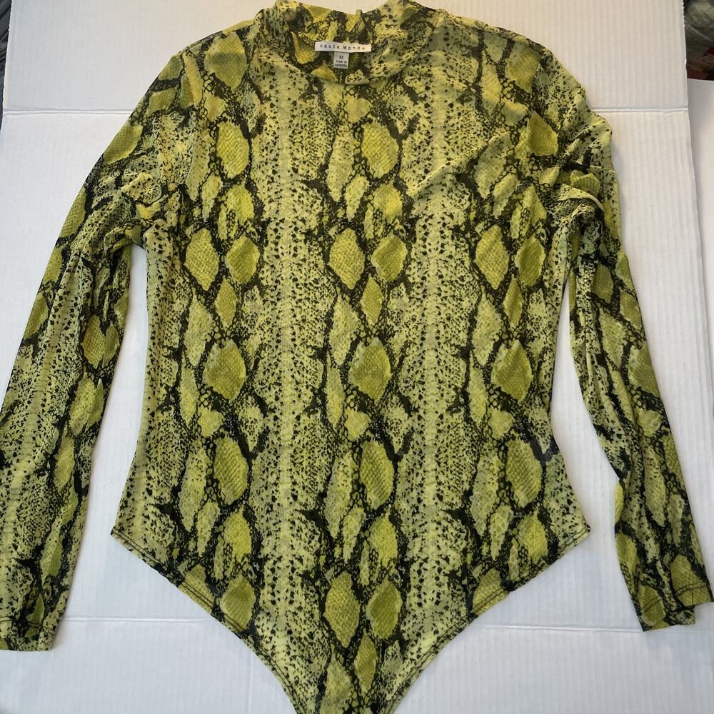 Haute Monde Reptile Sheer Bodysuit. 1X Eccentric. Fairy. Wilderness Forest